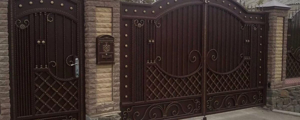 Металлические ворота козырьки навесы Луганск Врата.net