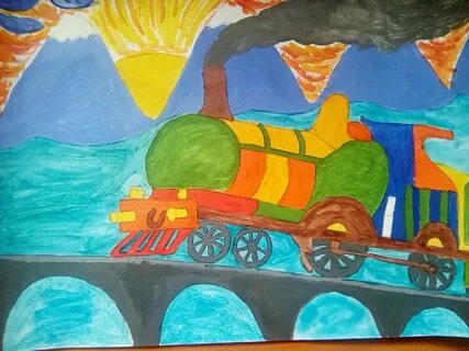 Рисунок детской железной дороги окружающий мир