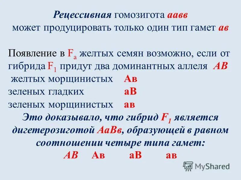 Частота рецессивного аллеля