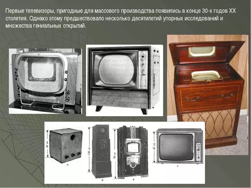 Когда появилось производство. История развития телевизора. Первый телевизор. Эволюция телевизоров. Самый 1 телевизор в мире.