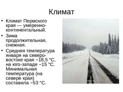 Температура в январе умеренного континентального климата