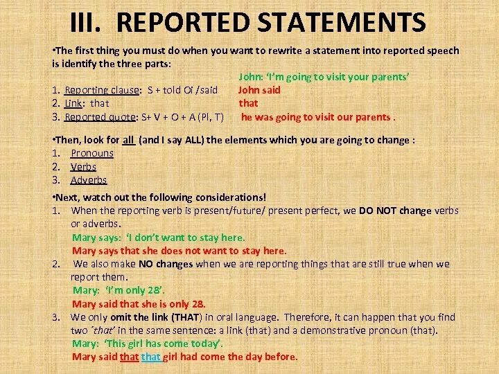 Rewrite the following statements in reported speech. Reported Statements правило. Must reported Speech. Direct Speech must. Reported Statements must.