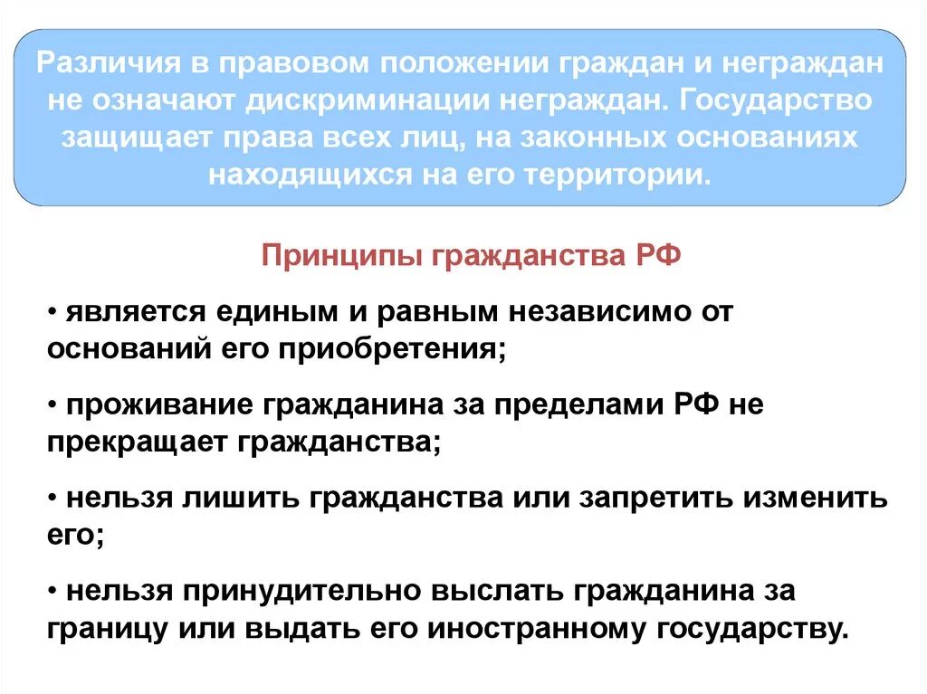 Гражданин может быть выслан за пределы рф. Отличия гражданина от гражданина. Проживание гражданина РФ за пределами РФ. Отличие гражданина от негражданина.