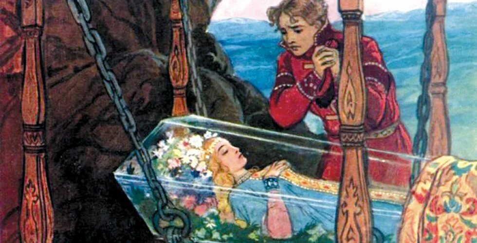 Сказка о мертвой царевне царевна в гробу. Сказка о мертвой царевне хрустальный гроб. Сказка о мёртвой царевне и семи богатырях в гробу. Хрустальный гроб из сказки мёртвая царевна и семь богатырей. Сказка о мертвой царевне и о семи богатырях.