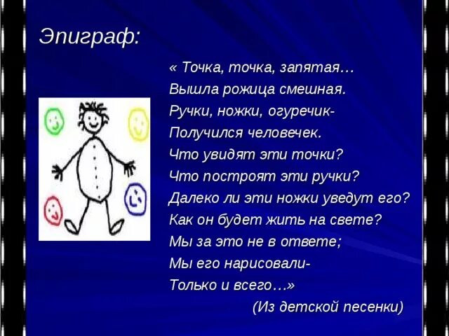 Точка, точка, запятая…. Получился человечек стих. Огуречик получился человечек. Стишок палка палка огуречик получился человечек. Точка точка запятая герои