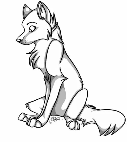 Нарисовать волка мультика