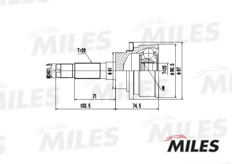 Шрус нар Miles арт. Ga20106. Ford Ranger 1 шрус наружный. Шрус Miles ga20778. Шрус нар Miles арт. Ga20498.