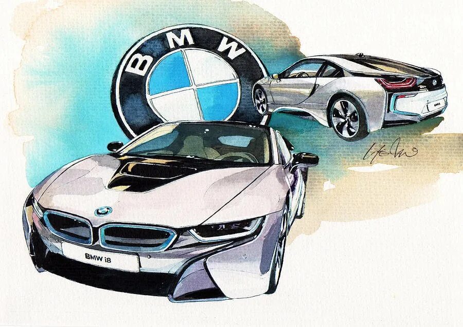 BMW i8 арт. БМВ рисунок. Рисунок на тему автомобиль. Рисование автомобиля. Рисунки на тему автомобили