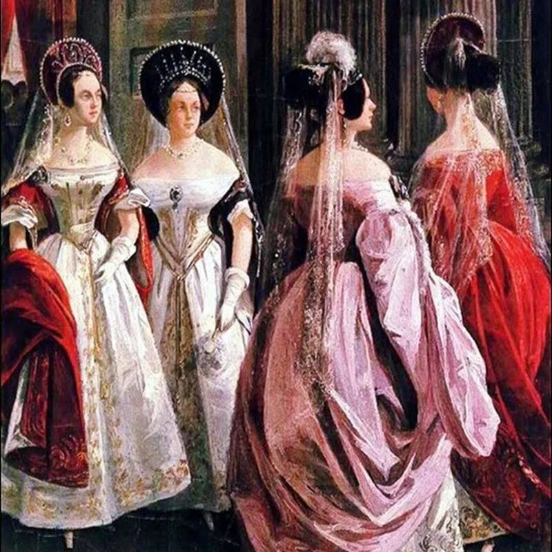 фрейлины российского императорского двора платья. пимен никитич орлов. первая фрейлина. графиня наталья викторовна кочубей. принцесса беатрис в фильме молодая виктория.