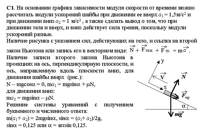Определите скорость шайбы