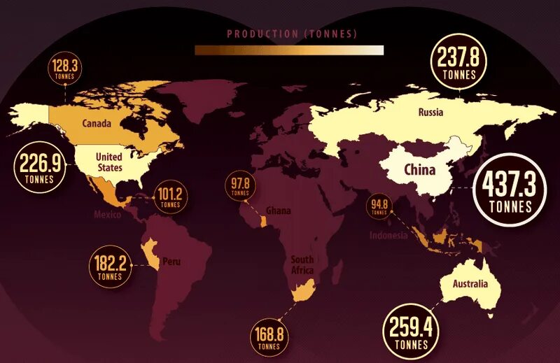 Добыча золота карта. Карта месторождений золота в мире. Карта добычи золота в мире. Страны добывающие золото. Добыча золота в мире по странам.
