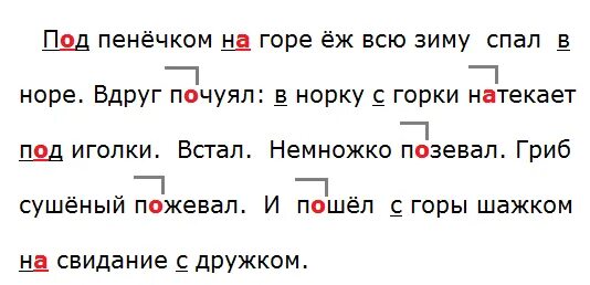 Под пенечком на горе еж всю зиму спал. Вставить пропущенные предлоги 3 класс русский язык. Вставьте пропущенные предлоги и приставки. Вставь предлоги и приставки. Слово вписать приставка