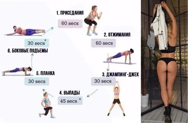 Упражнения 20 секунд