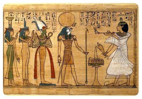 Египетские рисунки на папирусе