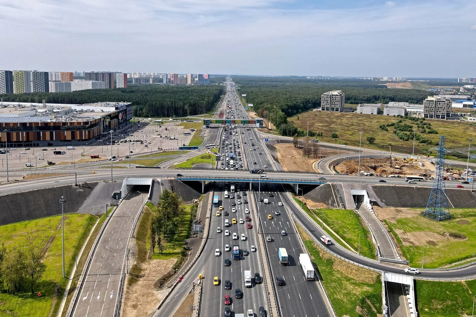 Путепровод у меги. 51-65-Го км Киевского шоссе. Тоннель съезд с Киевского шоссе на ул Корнилова. Мост на Киевском шоссе. Развязка на Киевском шоссе в Саларьево.