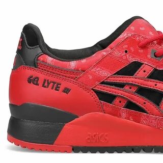 Asics gel lyte red and black