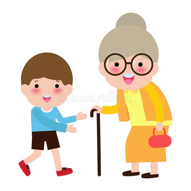 Мальчик с бабушкой. Мальчик и бабушка иллюстрации. Бабушка и внуки. Помогает бабушке. Бабушка раздала четверым внукам поровну