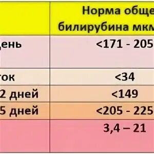 Билитест для новорожденных норма