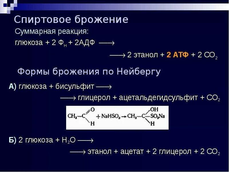 Спиртовое брожение формула. Фазы брожения. Формы брожения по Нейбергу. Стадии спиртового брожения. II форма спиртового брожения по Нейбергу.