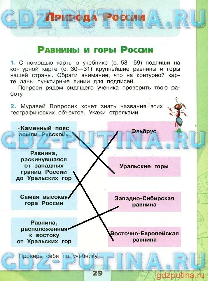 Тетрадь по окружающему 4 класс 1 часть