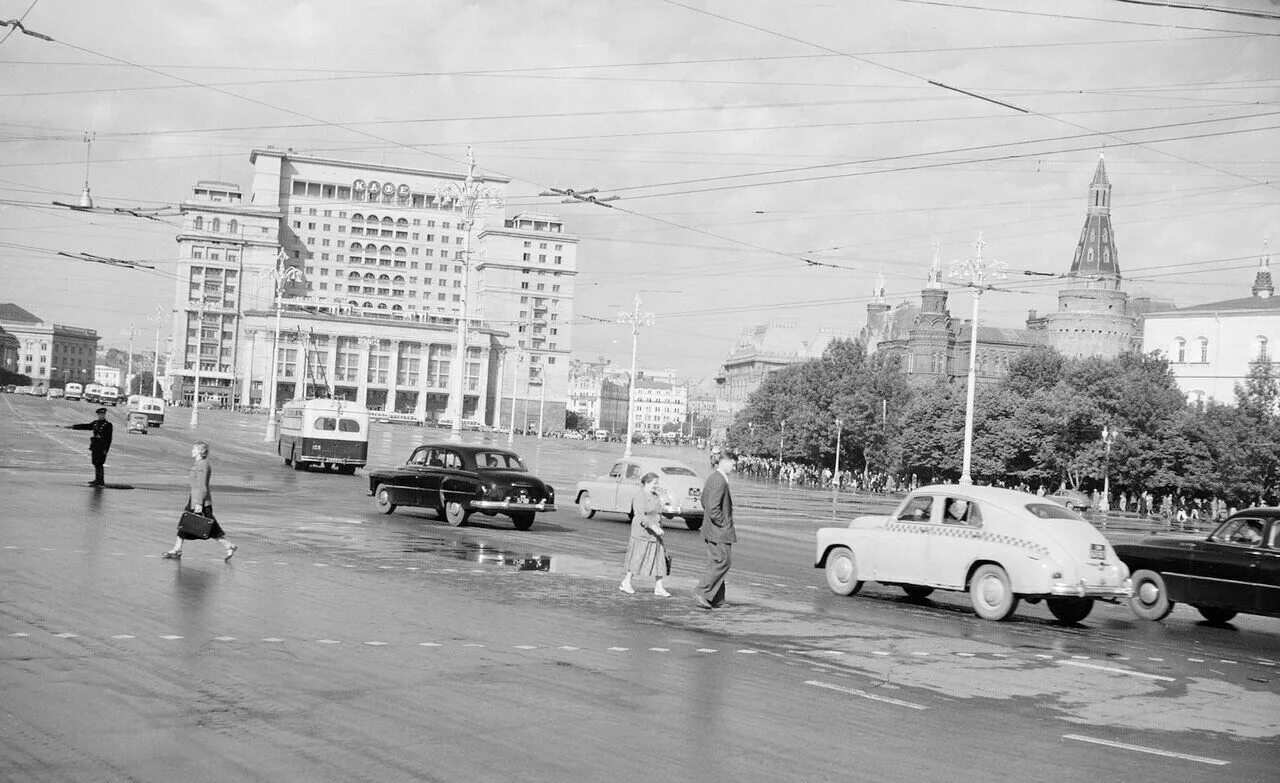 Москва 1950-х в цвете Москва, Старинные фотографии, Ретро фотография