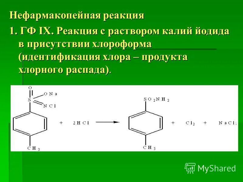 Хлорирование продукт реакции