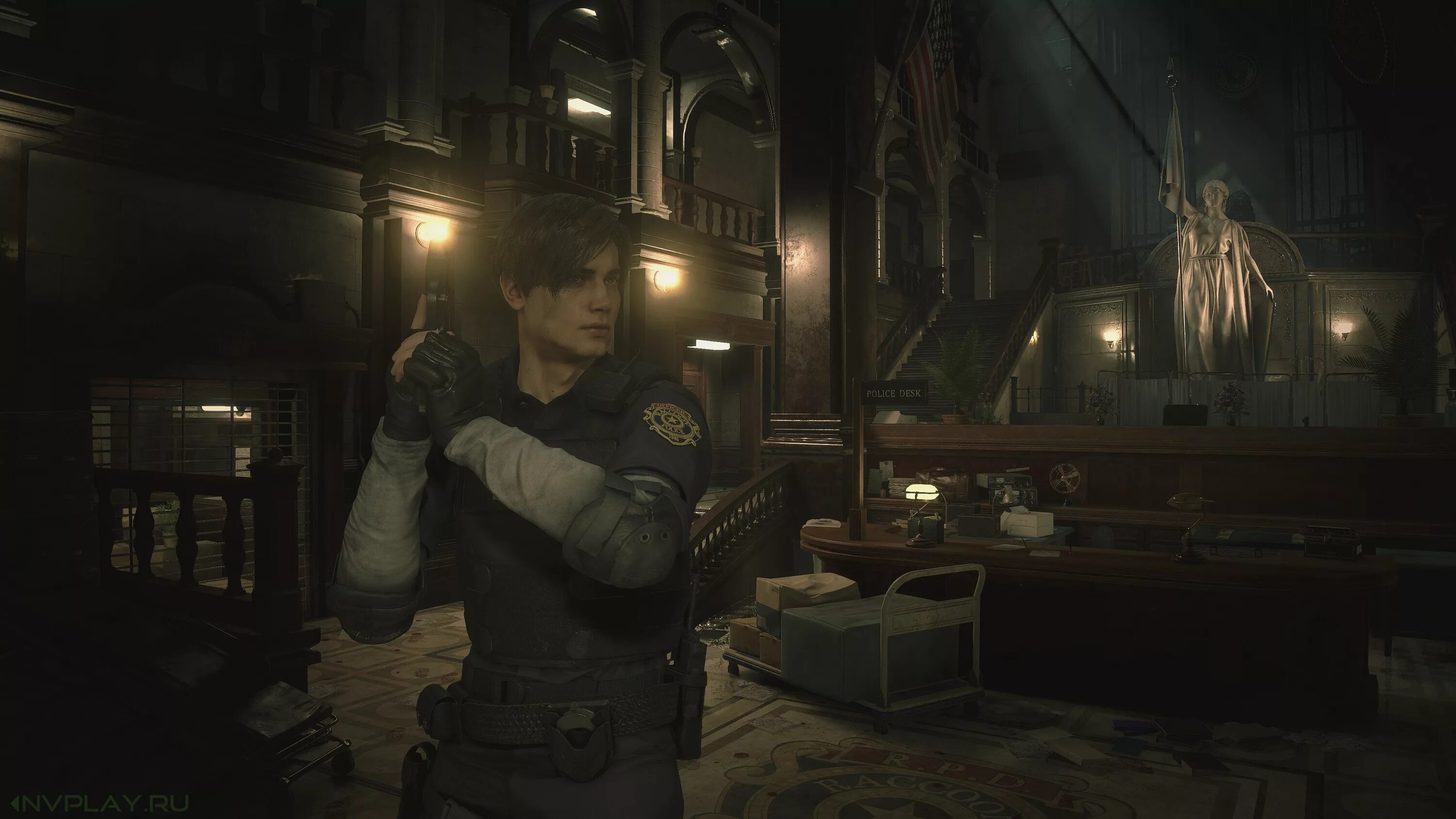 Резидент эвил 2 ремейк геймплей. Resident Evil 2 Remake полицейский участок.
