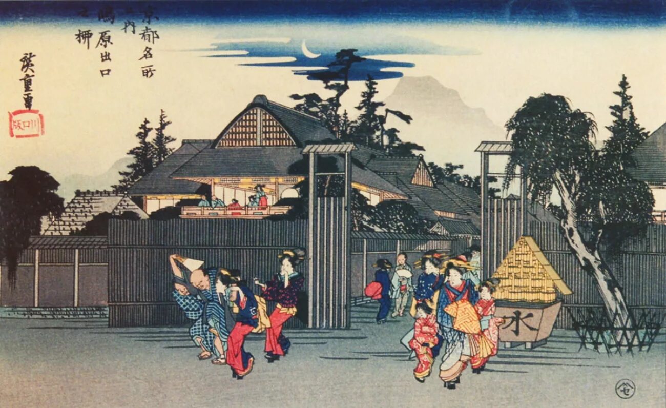 стиль укиё-э. японская свадьба гравюры. укие-э живопись древняя япония. тосэнкё. эдо япония 17-18 век.