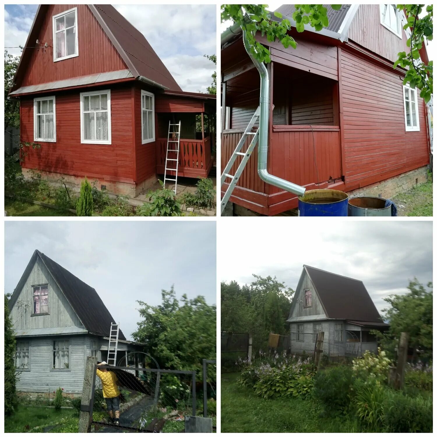Покрасить старую дачу. Старый дачный дом. Дачные домики старые покраска. Дачный дом до после. Реконструкция старого дачного домика.