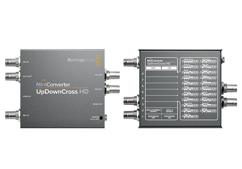 Blackmagic Mini Converter HDMI to SDI 6g. Blackmagic Micro Converter HDMI to SDI 3g. Blackmagic Micro Converter bidirectional SDI/HDMI 6g. Blackmagic Design SDI to Audio Mini Converter. Blackmagic converter