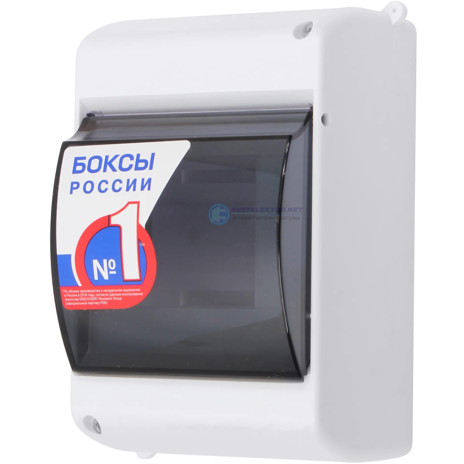 Наружн. Уст. Наружн. Бокс с прозр. Бокс навесной щрн-п-4 ip30 пластиковый белый прозрачная дверь кмпн 2/4.