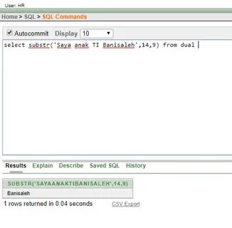 Select string