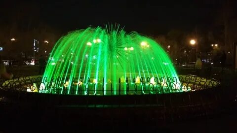 Открытие светомузыкального фонтана в красноярске