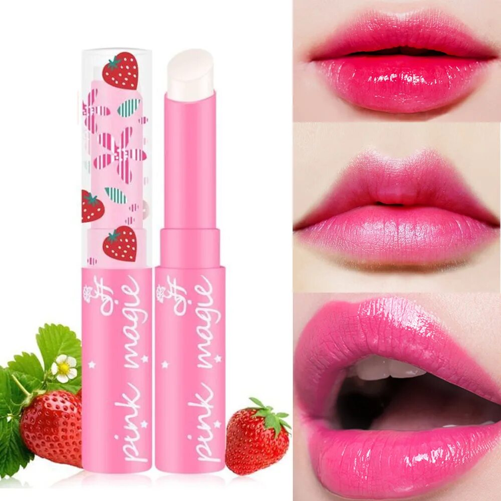 Помада-бальзам клубника, Mistine. Mistine бальзам для губ клубника. Mistine Pink Magic Strawberry Lip Balm. Mistine] бальзам для губ проявляющийся с ароматом клубники Pink Magic Lip, 3.7 г.