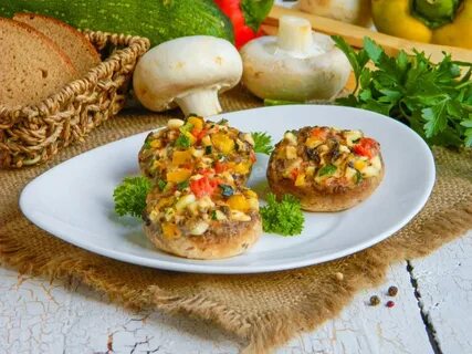 Шампиньоны в духовке с овощами рецепт