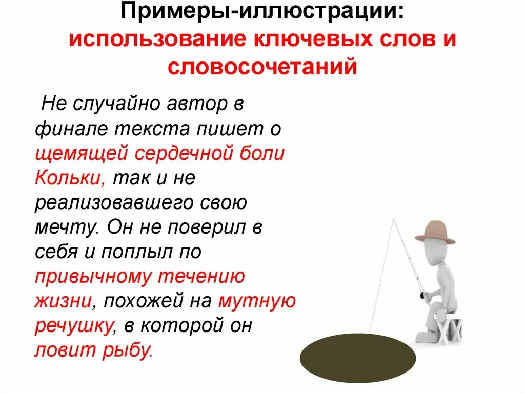 Ключевое слово иметь. Ключевые словосочетания пример. Пример-иллюстрация это. Ключевые слова и словосочетания примеры. Пример использования ключевых слов.