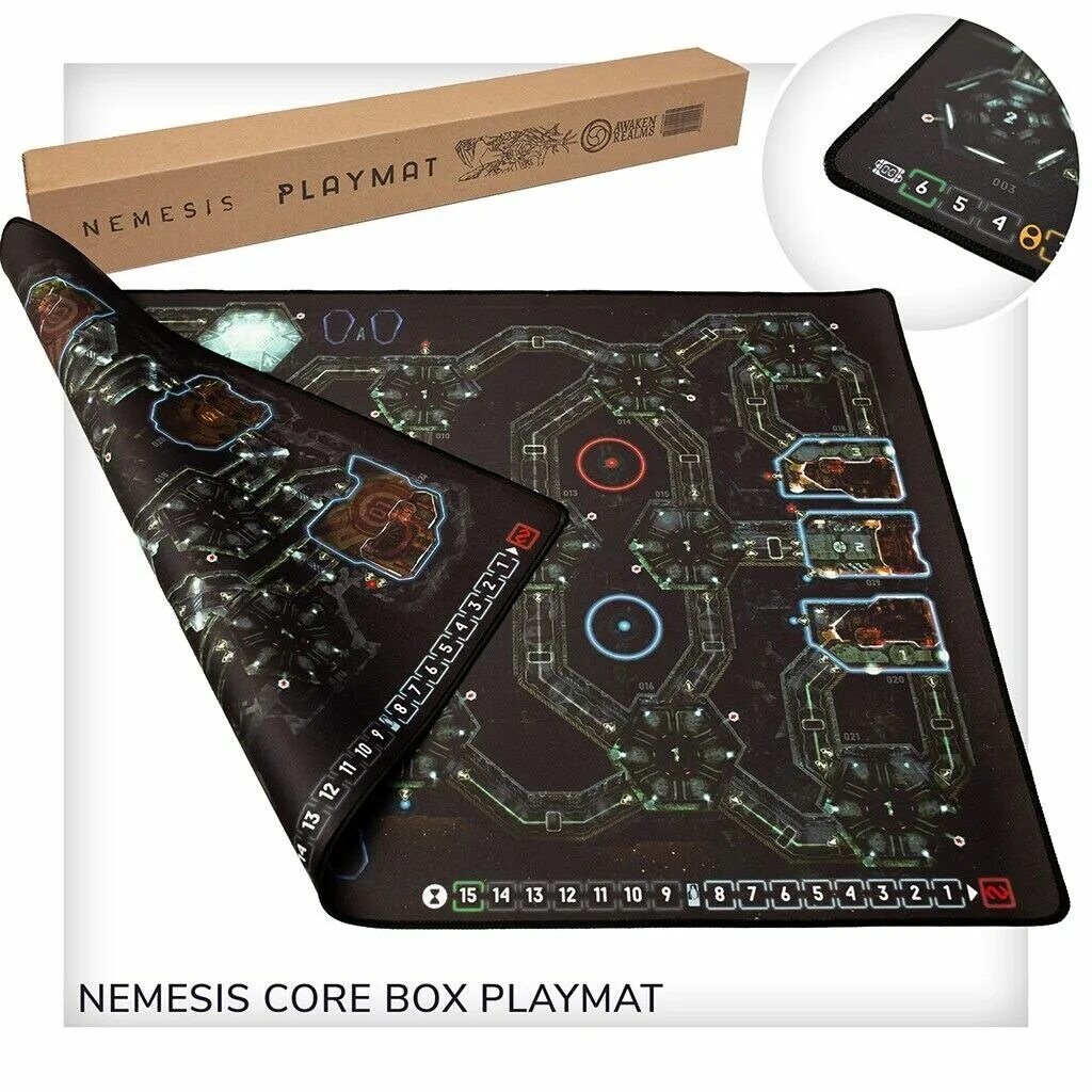 Немезида купить настольная. Nemesis Lockdown Playmat. Немезис настолка. Немезида настольная игра. Неопреновый коврик для настольных игр.