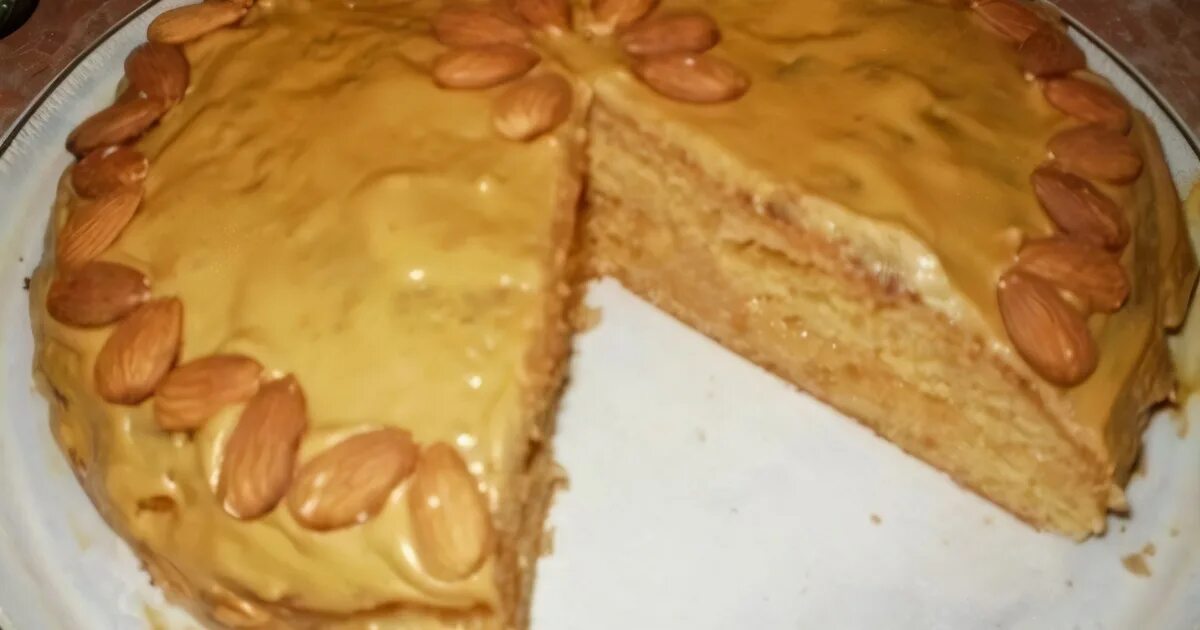 Пирог из сгущенного молока в духовке простой
