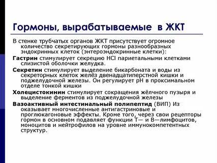 Гормоны жкт