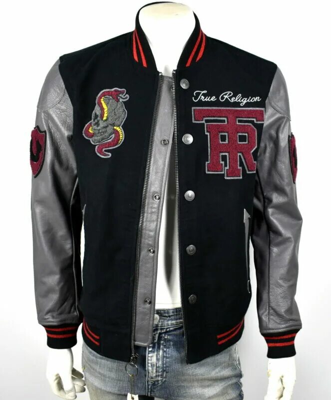 Клубная куртка мужская. Varsity Jacket кожаная. RUSTAR одежда бомбер. True Religion куртка. Varsity Bomber с нашивками.