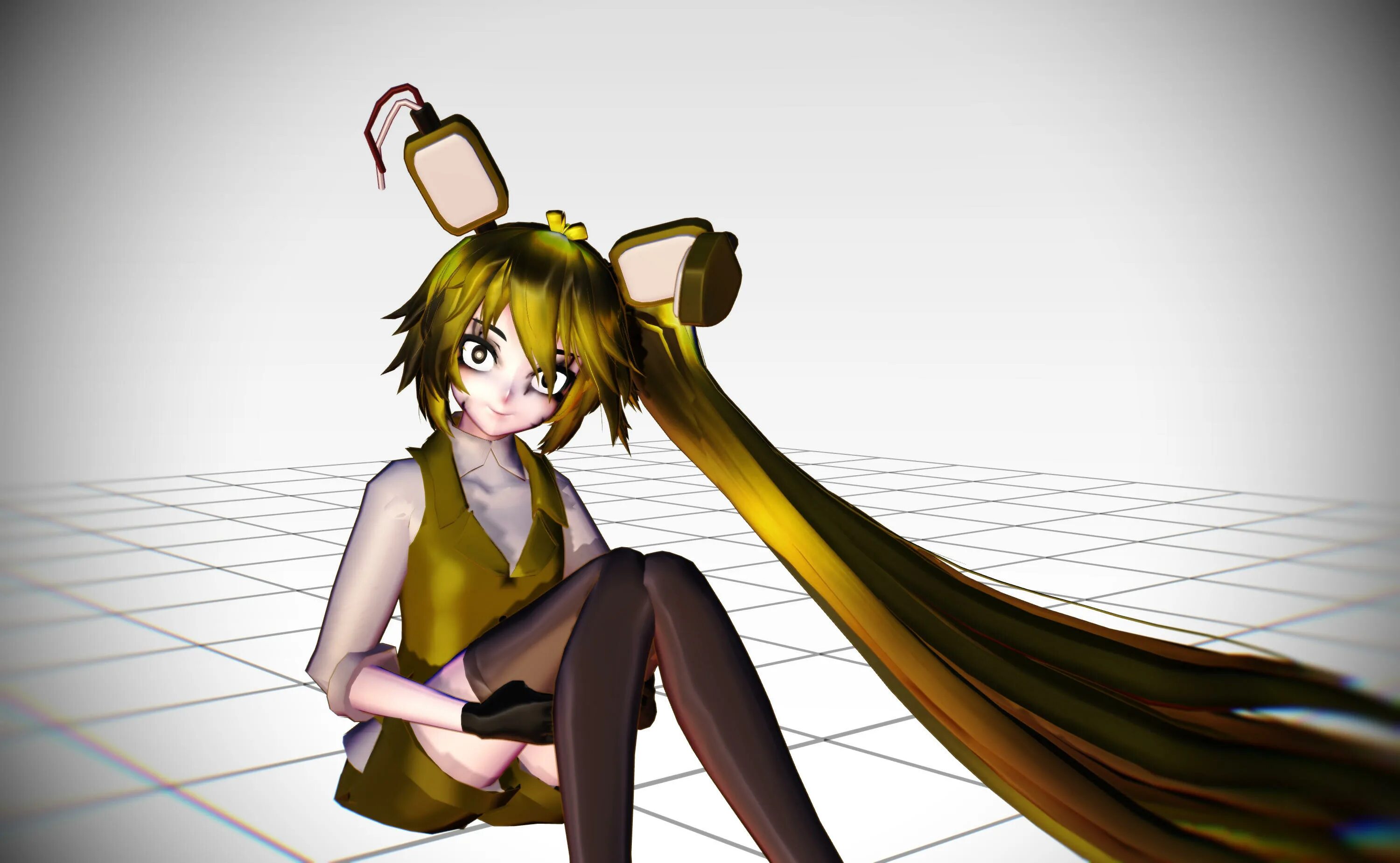 Фнаф девушки. Спрингтрап ммд. спрингтрап mmd. фем спрингтрап. фнаф ммд спрингтрап.