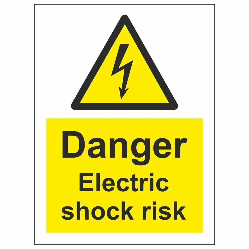 Warning electric. Electric sign. Dangerous electricity. Safety signs of electric shock. Risky symbol.