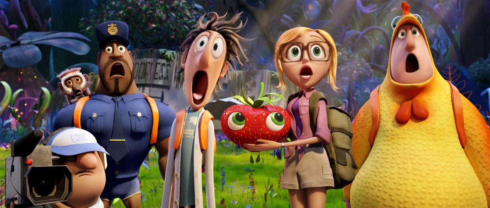 Облачно 2 месть ГМО Флинт Локвуд. Cloudy with a chance of Meatballs 2 (облачно... 2: Месть ГМО (2013).