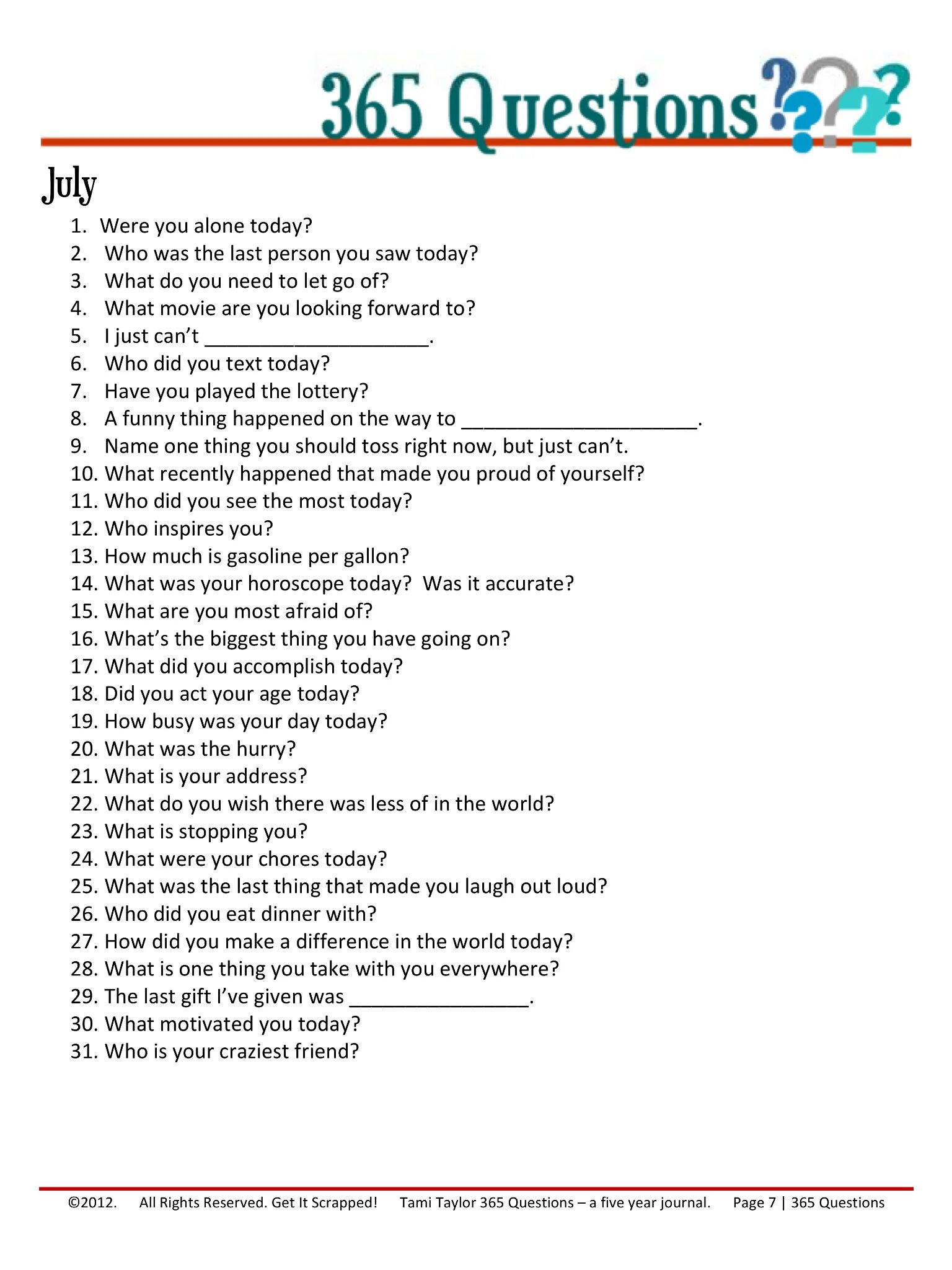 Make a list of things