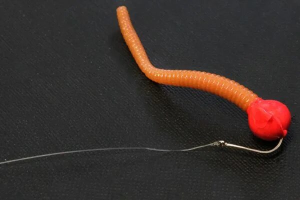 Mini Fishing Lure Lifelike Worm Hard Sinking Lure Trout Fishing Bait Single Hook