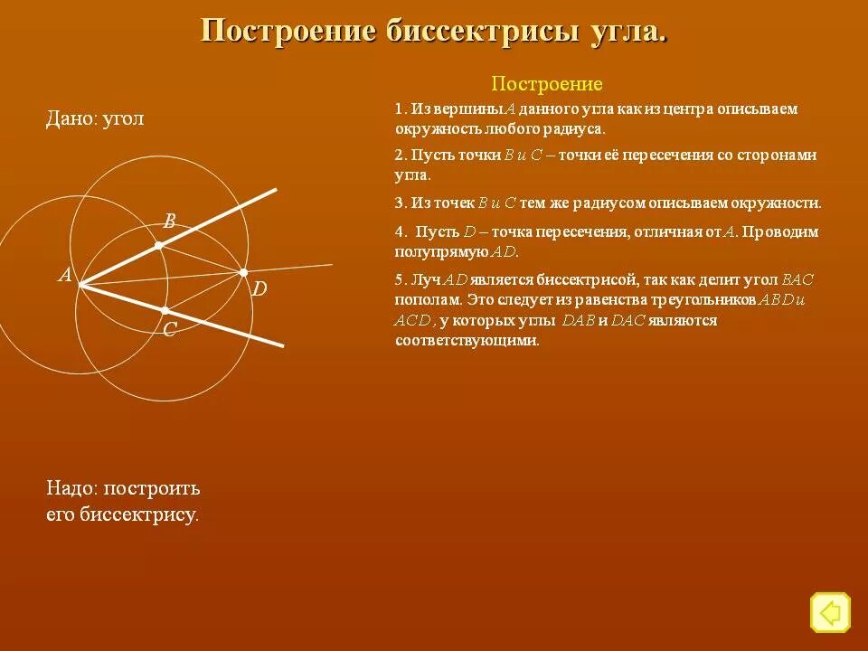 Построение угла равного данному биссектрисы угла. Построение биссектрисы угла и деление отрезка пополам. Построение биссектрисы угла. Построение биссектрисы данного угла. Как построить биссектрису угла.