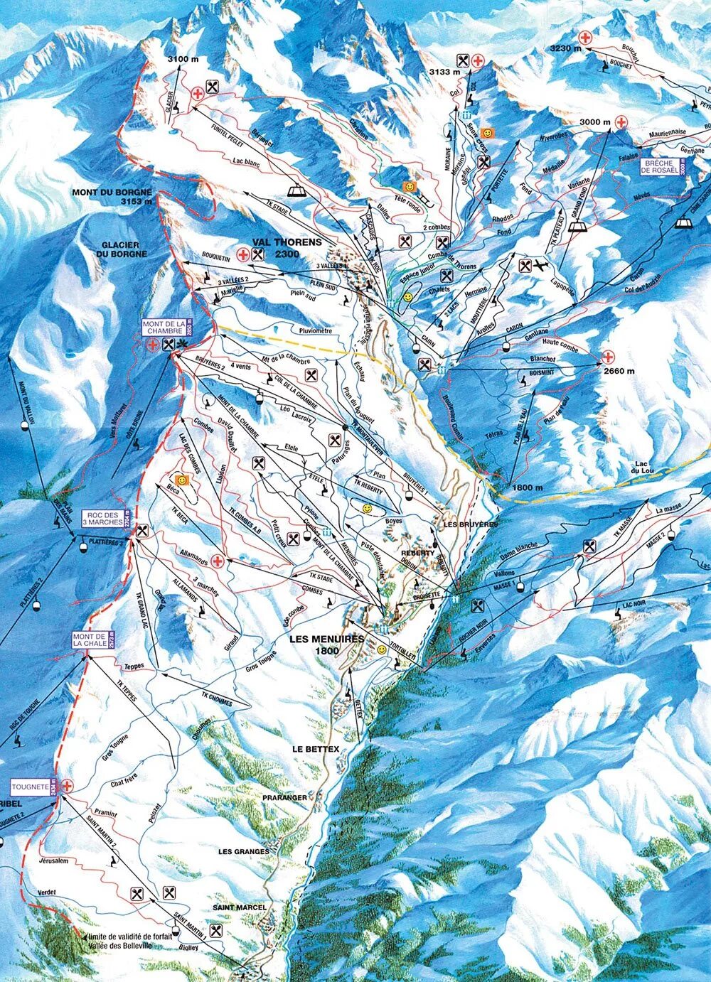 Мерибель схема трасс. Карта 3 долины. Мерибель схема трасс. Les 3 vallees карта. Val thorens карта трасс.