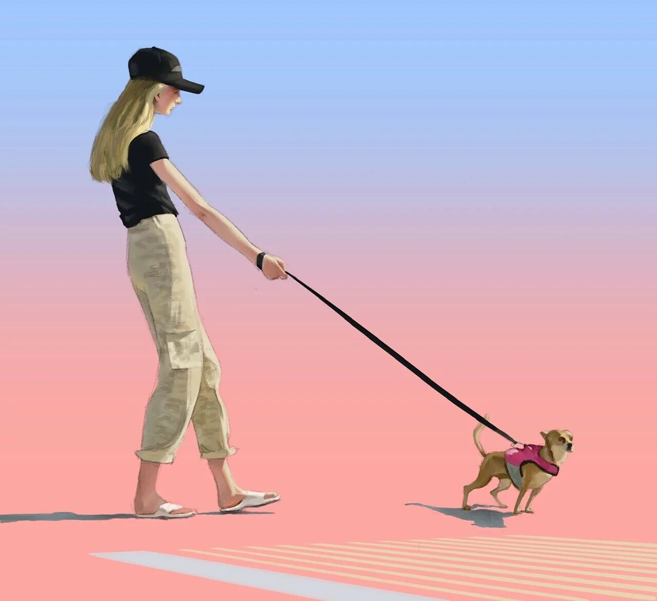 Leash slap. Leash slap