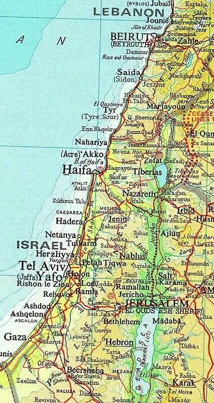 Город Кесария в Израиле на карте. Город Кейсария в Израиле на карте.