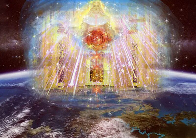 Небесный храм. Свет в храме. Свет Божественной любви. Божий свет.
